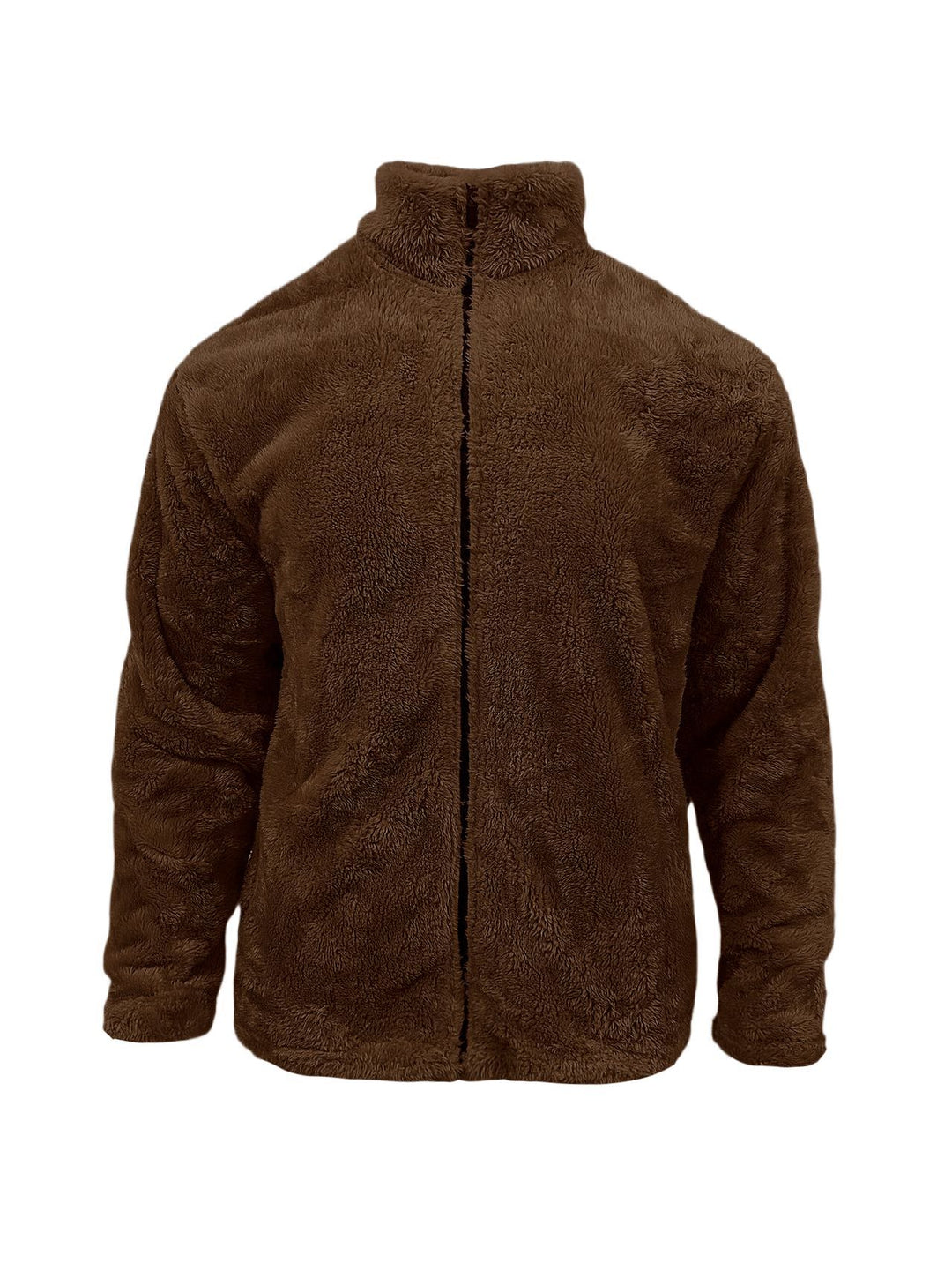 Herren kuschelige Fleecejacke mit hohem Kragen und praktischen Taschen Echoarchiv
