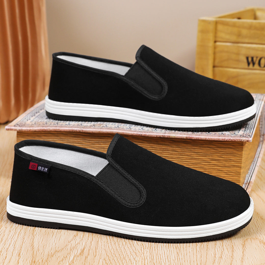 Herren nan leichter Canvas-Slip-On Alltagsschuh mit elastischem Einstieg, gepolsterter Innensohle und griffiger Gummilaufsohle Echo Archiv
