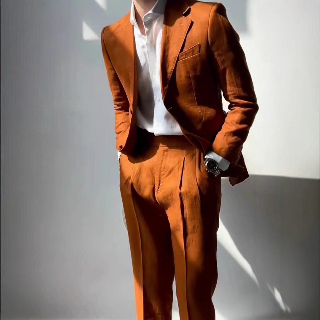 Herren eleganter Anzug mit strukturiertem Gewebe und modernem Schnitt Echoarchiv