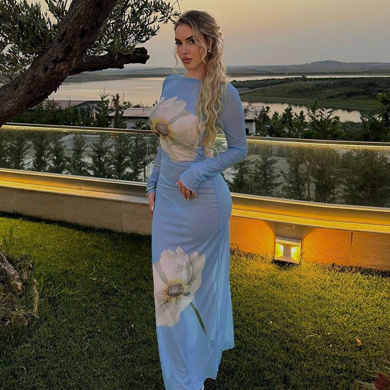 Damen Maxikleid mit floralen Mustern Echo Archiv