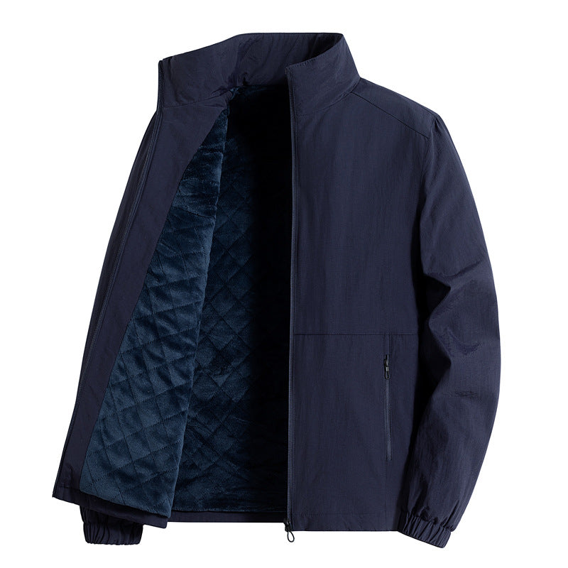 Herren ultraleichte atmungsaktive Freizeitjacke mit Mesh-Innenfutter Stehkragen und Reißverschlusstaschen Echoarchiv