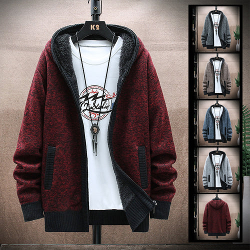 Herren gemütliche Strickjacke mit tiefem V-Ausschnitt und praktischen Taschen Echoarchiv