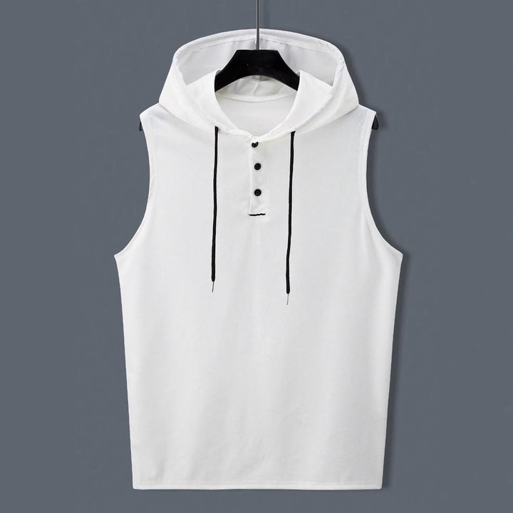 Herren ärmelloses Hoodie-Shirt mit strukturierter Oberfläche Echoarchiv