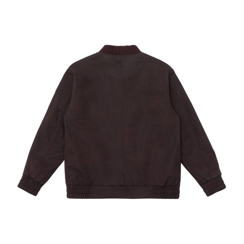 Herren Boxy-Bomberjacke mit strukturiertem Canvas‑Look, geripptem Saum und Ärmeltasche Echo Archiv