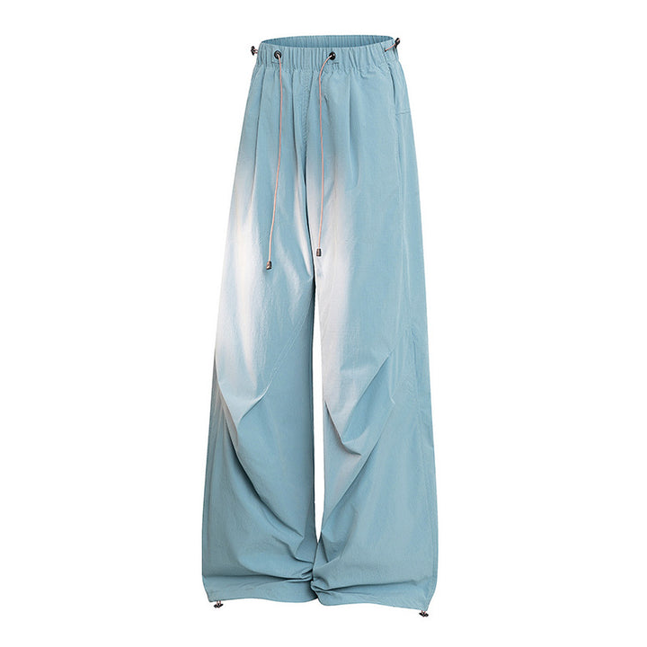 Damen Weite Palazzo-Hose mit Tunnelzugbund, drapierten Falten & verstellbarem Saum Echoarchiv