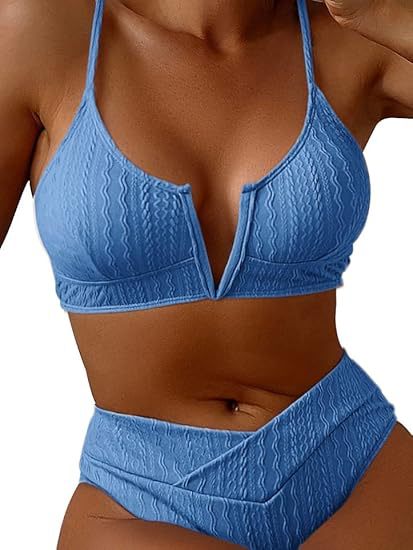 Damen Hochwertiges Bikini-Set mit V-Ausschnitt Echo Archiv