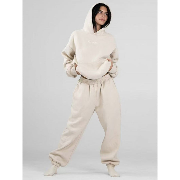 Damen nan extraweicher Oversize-Hoodie mit strukturierter Kängurutasche, überschnittener Schulter und angerauter Innenseite Echo Archiv