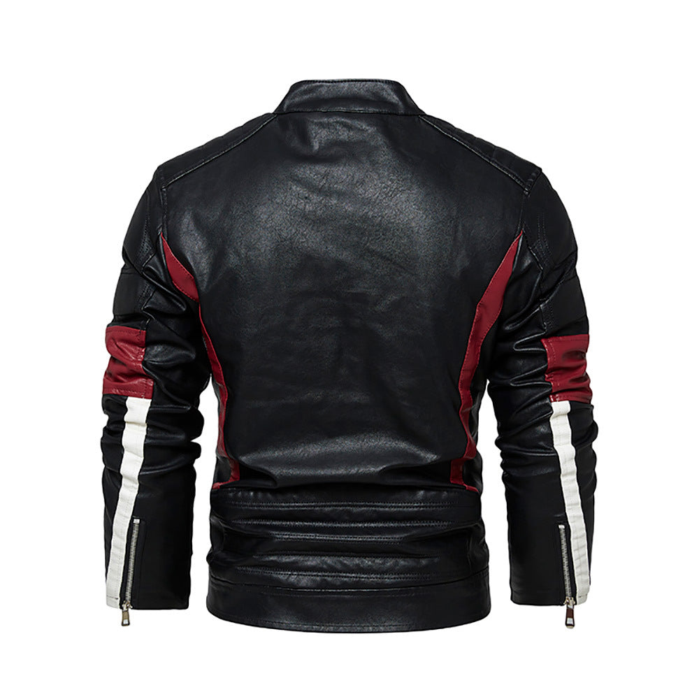Herren stilvolle Bikerjacke aus hochwertigem Leder Echoarchiv