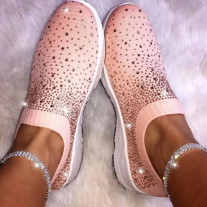 Damen Elastischer Strick‑Sneaker mit Schmucksteinbesatz Echo Archiv
