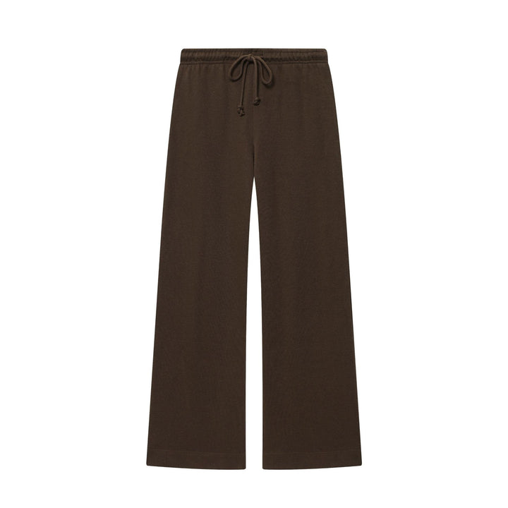 Damen loungiges Sweatsuit-Zweiteiler mit Reißverschluss-Stehkragen, elastischem Saum und weitem Highwaist-Hosenbein – Avélisse