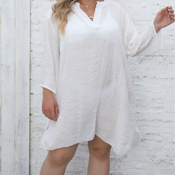 Damen lässiges Strandkleid mit seitlichem Schlitz Echo Archiv