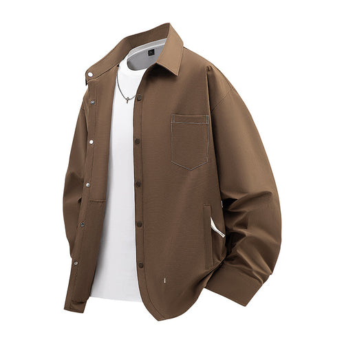 Herren Modische und lässige Overshirt Jacke Echo Archiv