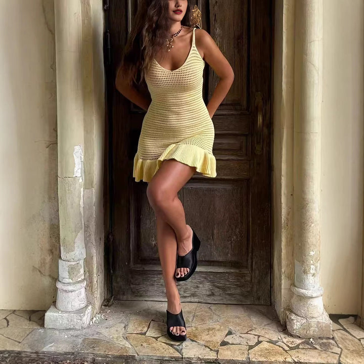 Damen Häkelkleid mit rüschendem Saum Echo Archiv