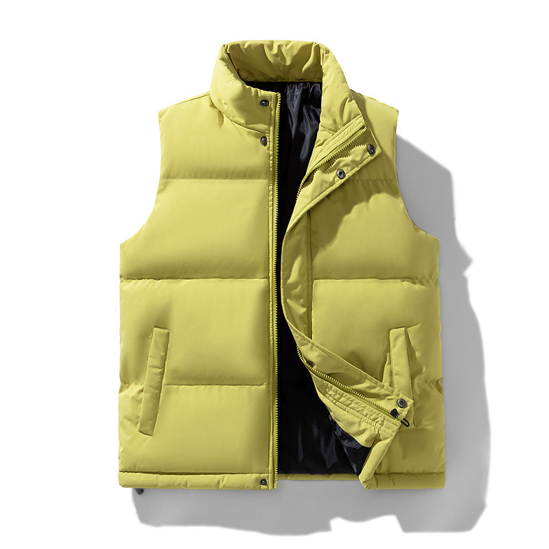 Herren Isolierende Outdoor-Steppweste mit hohem Kragen, 2‑Wege‑Reißverschluss & verdeckten Eingrifftaschen Echoarchiv