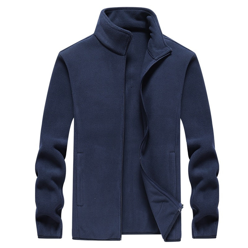 Herren Fleecejacke mit Stehkragen, durchgehendem Reißverschluss & Eingrifftaschen Echoarchiv