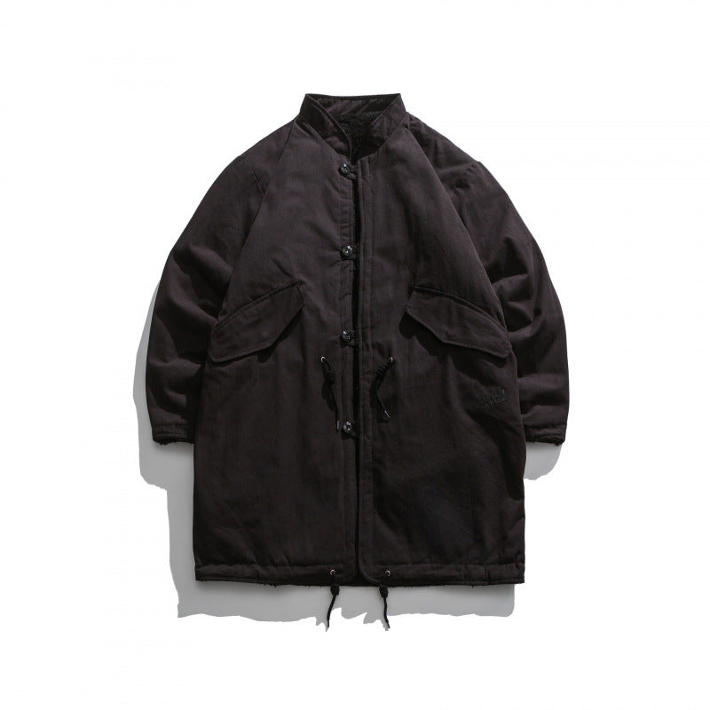 Herren Isolierende Parkajacke im Oversize‑Cut mit Sherpa‑Futter und Tunnelzugsaum Echo Archiv