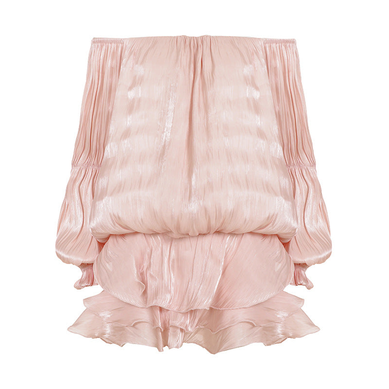Damen luftiges Off-Shoulder Kleid mit Rüschenschnitt Echo Archiv