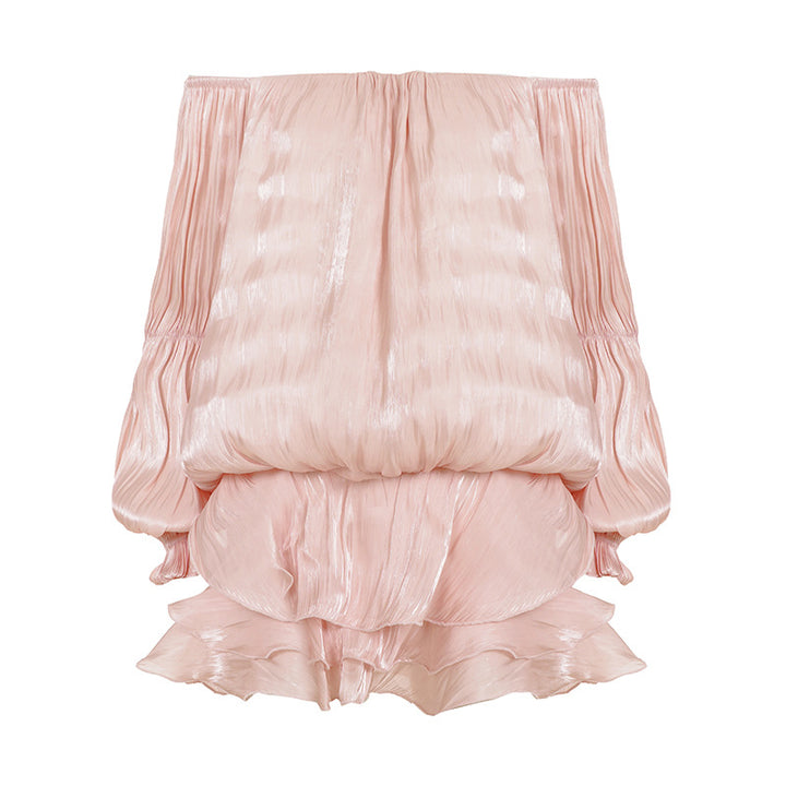 Damen luftiges Off-Shoulder Kleid mit Rüschenschnitt Echo Archiv