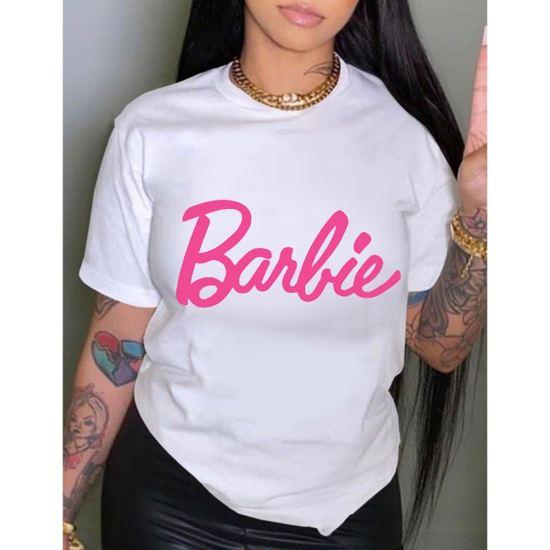Damen T-Shirt mit großem, verspieltem Grafikdruck Echo Archiv