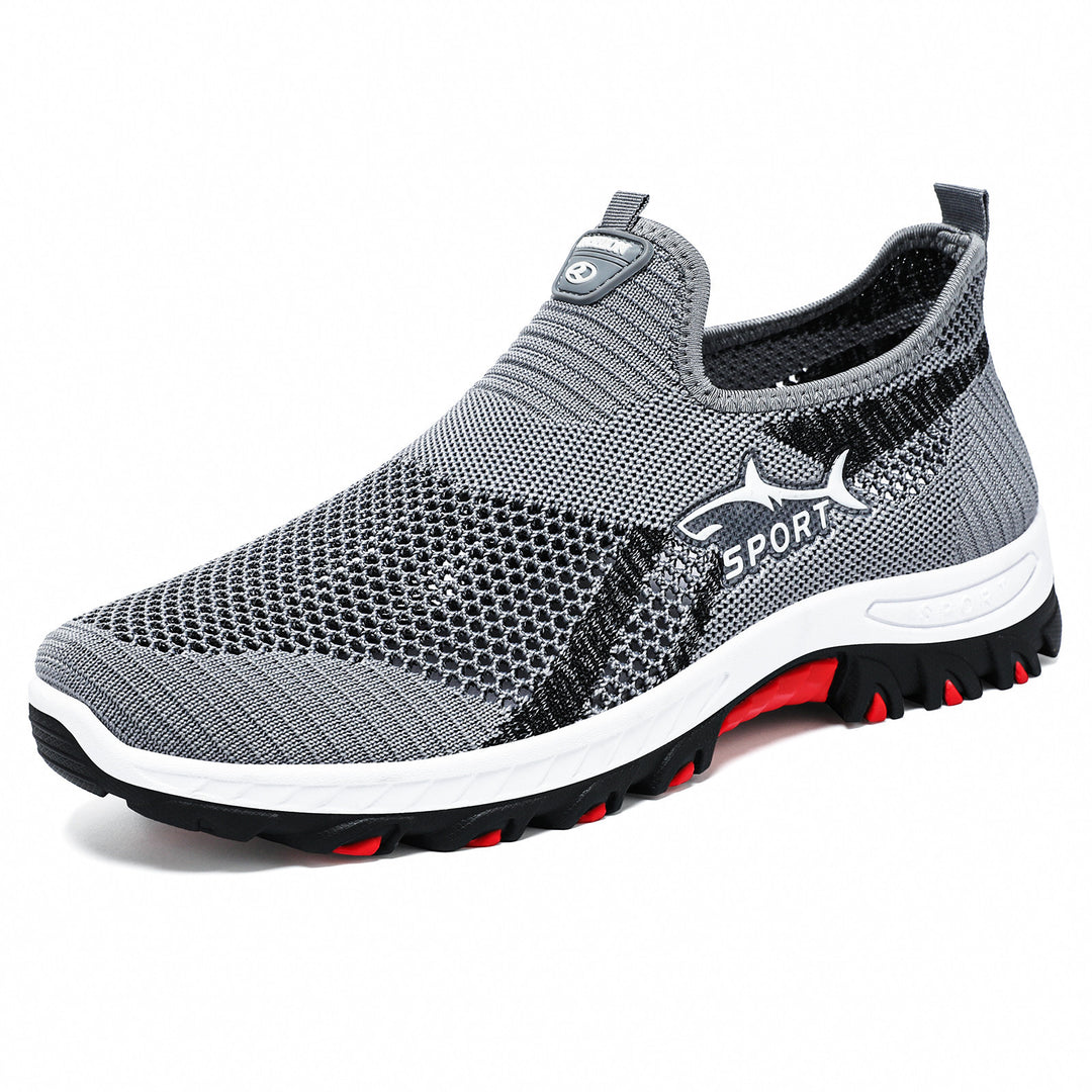 Unisex nan atmungsaktive Strick-Slip-On Trekkingsneaker mit flexibler EVA-Zwischensohle und griffiger Outdoor-Profilsohle Echo Archiv
