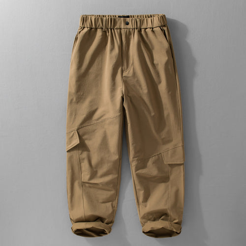 Herren Utility-Cargo-Hose mit elastischem Bund, Knieabnähern und Klappentaschen Echoarchiv