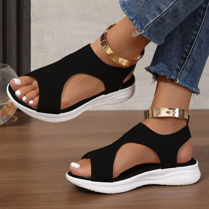 Damen Sportliche Strick-Sandalen mit atmungsaktivem Obermaterial und dämpfender Laufsohle – Sorelia