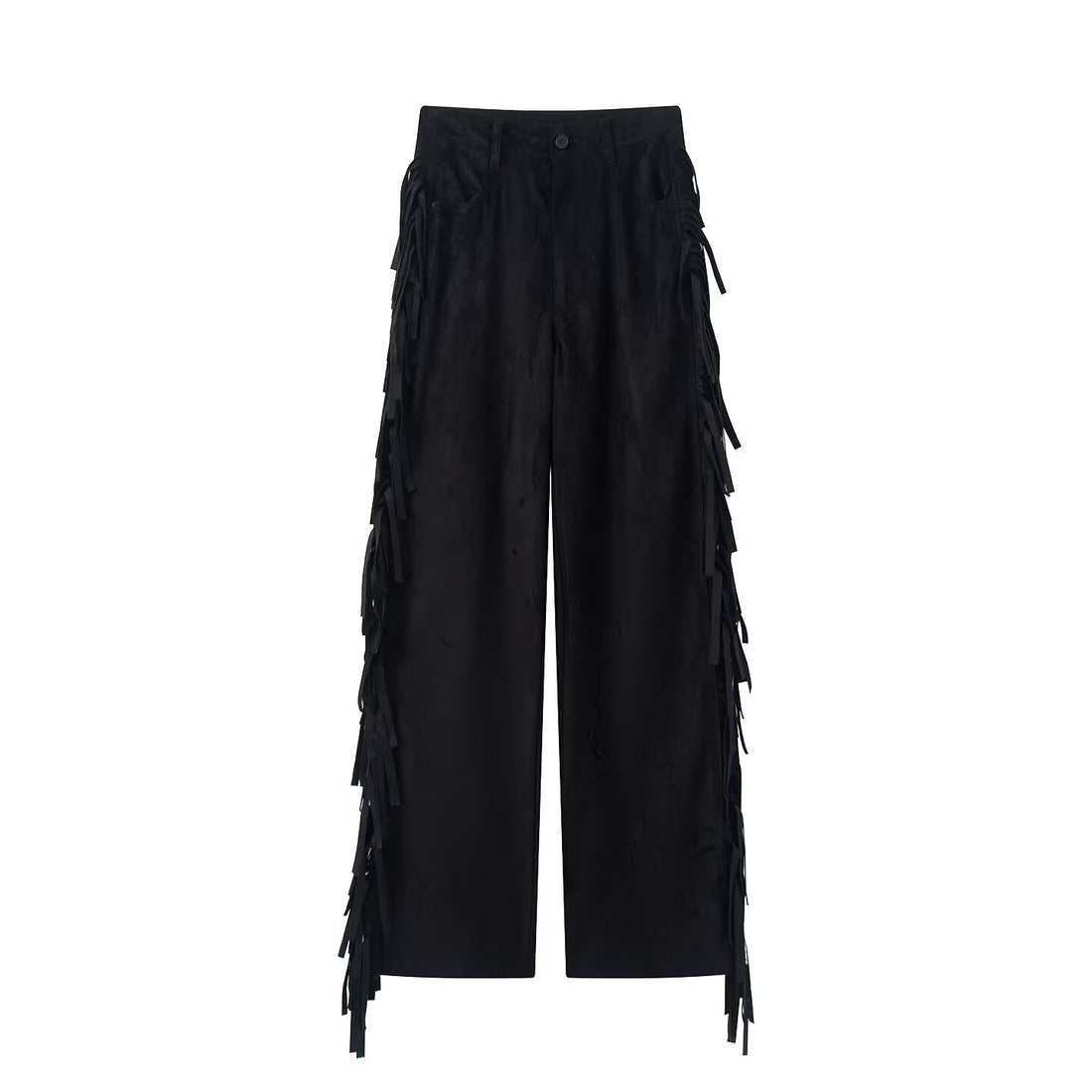 Damen weite Hose mit Fransen und modernem Schnitt – Avélisse