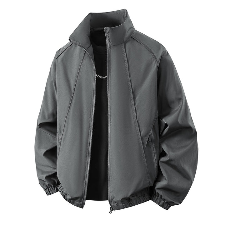 Herren Leichte windabweisende Übergangsjacke mit Stehkragen und elastischen Bündchen Echoarchiv