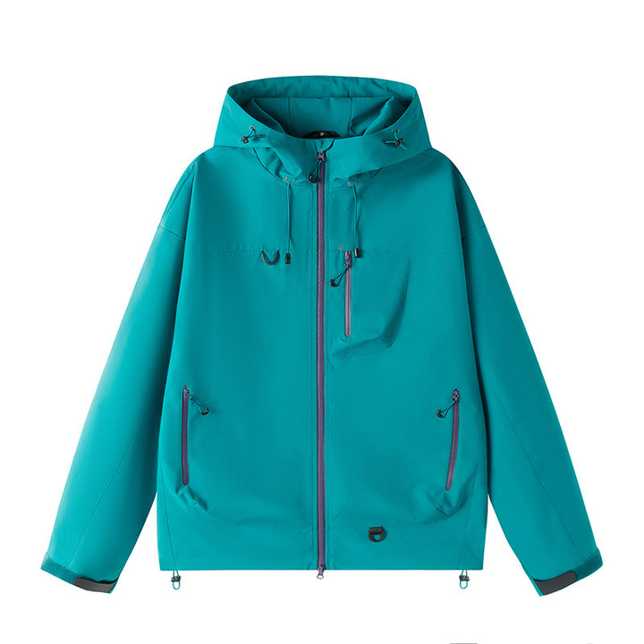 Herren Leichte Tech-Softshelljacke mit Kapuze, verstellbarem Saum und Kontrast-Reißverschlüssen Echo Archiv