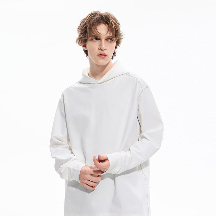 Herren Oversized Kapuzenpullover aus schwerer Baumwollmischung mit Kontrastnähten und Raglanärmeln Echo Archiv