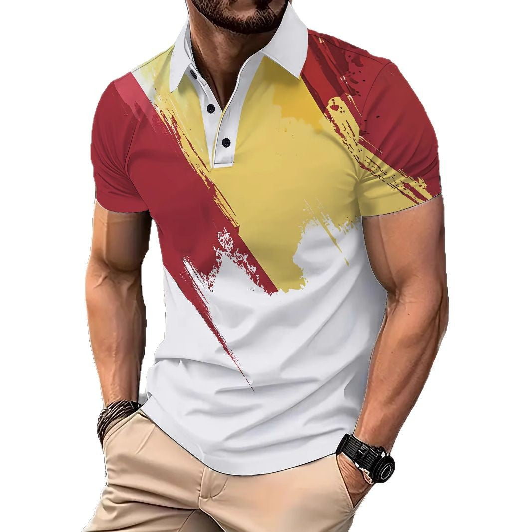 Herren Poloshirt mit modernem Farbdesign Echoarchiv