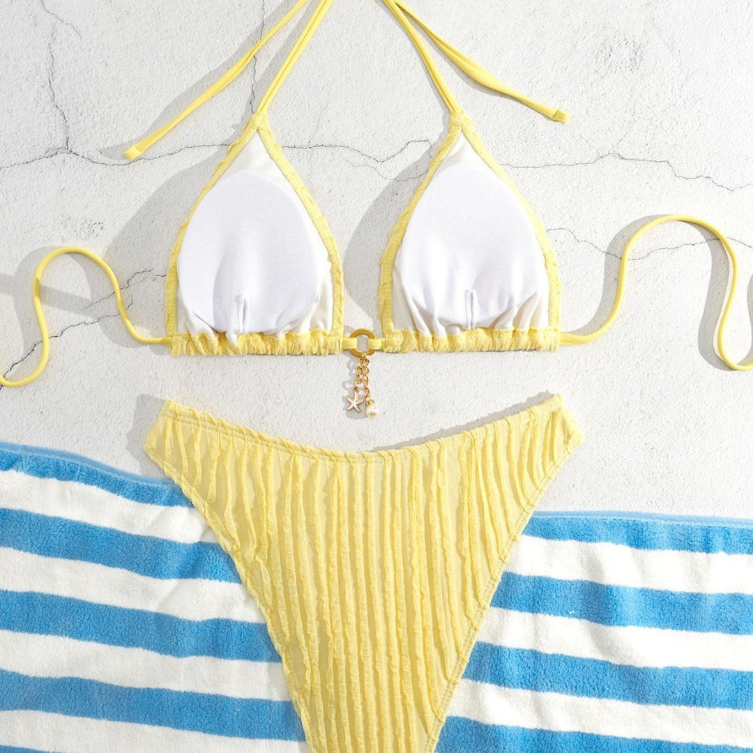 Damen Triangel-Bikini mit Rippendesign Echo Archiv