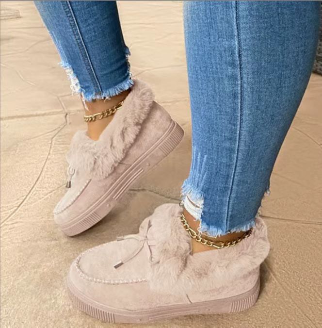 Damen Gefütterte Plateau‑Mokassin‑Sneaker mit Kunstfellkragen und dämpfender Plateausohle Echo Archiv