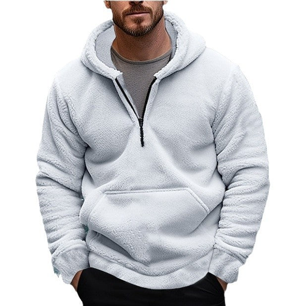 Herren Fleece-Hoodie mit modernem Reißverschluss und praktischer Kängurutasche Echoarchiv