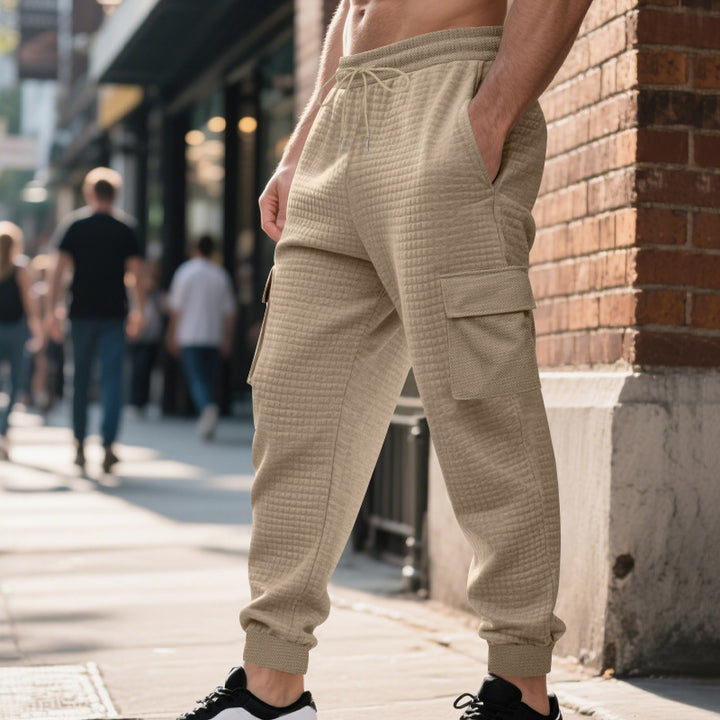 Herren nan gesteppte Thermo-Loungehose mit Funktionstaschen, Tunnelzug und elastischem Bündchen Echo Archiv
