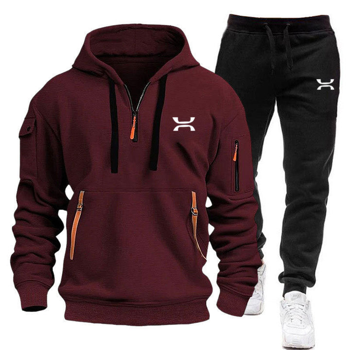 Echoarchiv Herren Hoodie-Trainingsanzug mit Reißverschlusstaschen