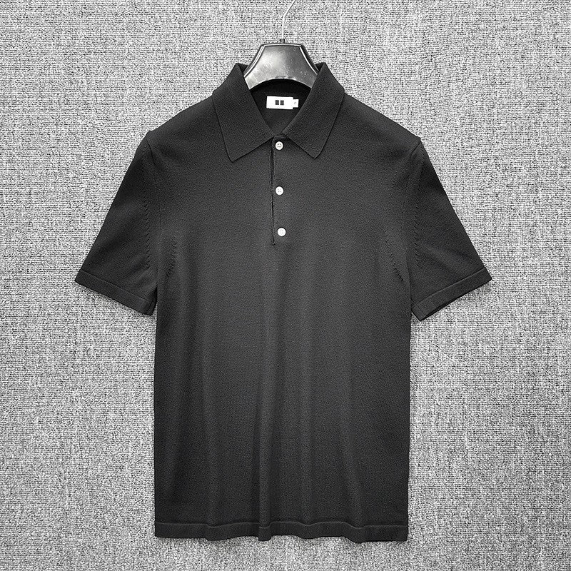 Herren Feinstrick Polohemd mit Kurzarm und feiner Knopfleiste Echo Archiv