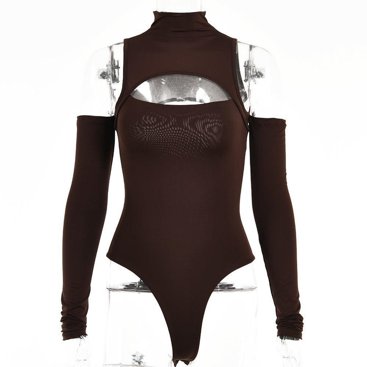 Damen Eleganter Bodysuit mit raffiniertem Ausschnitt und langen Ärmeln Echo Archiv