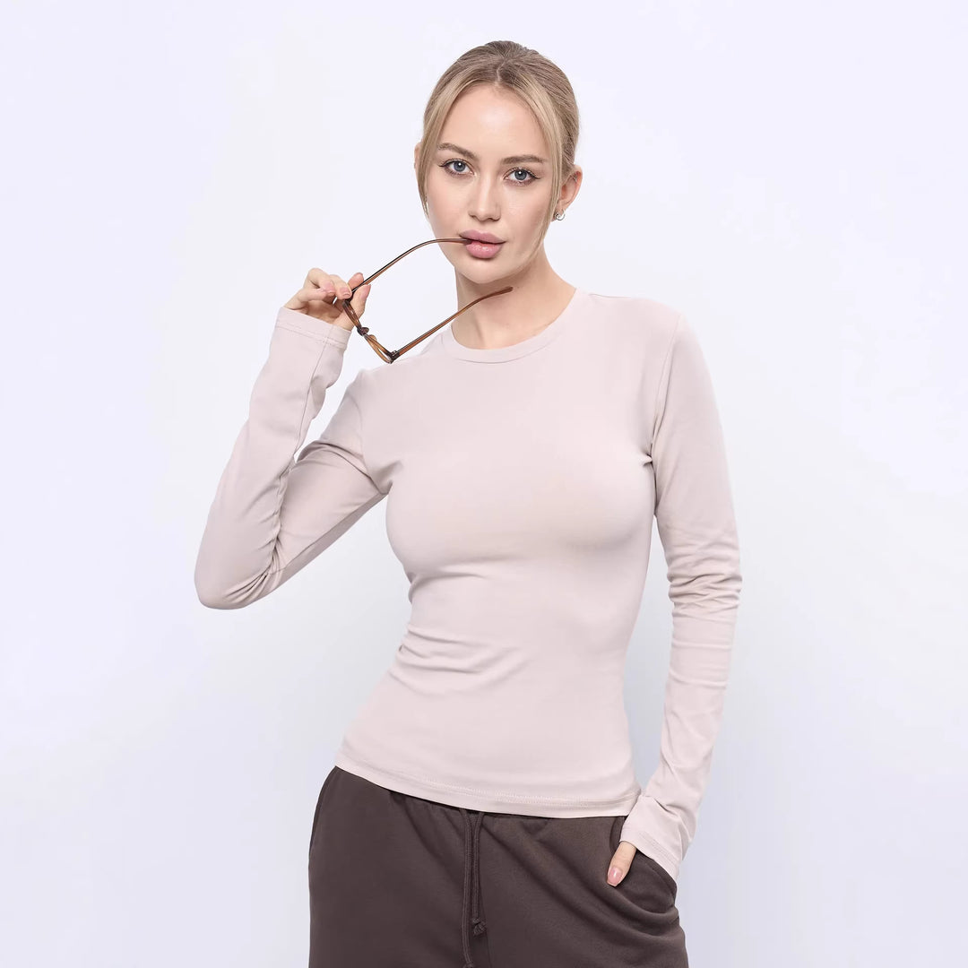 Damen Enganliegendes Langarmshirt Echo Archiv