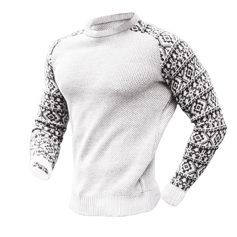 Herren Strickpullover mit grafischem Muster Echoarchiv