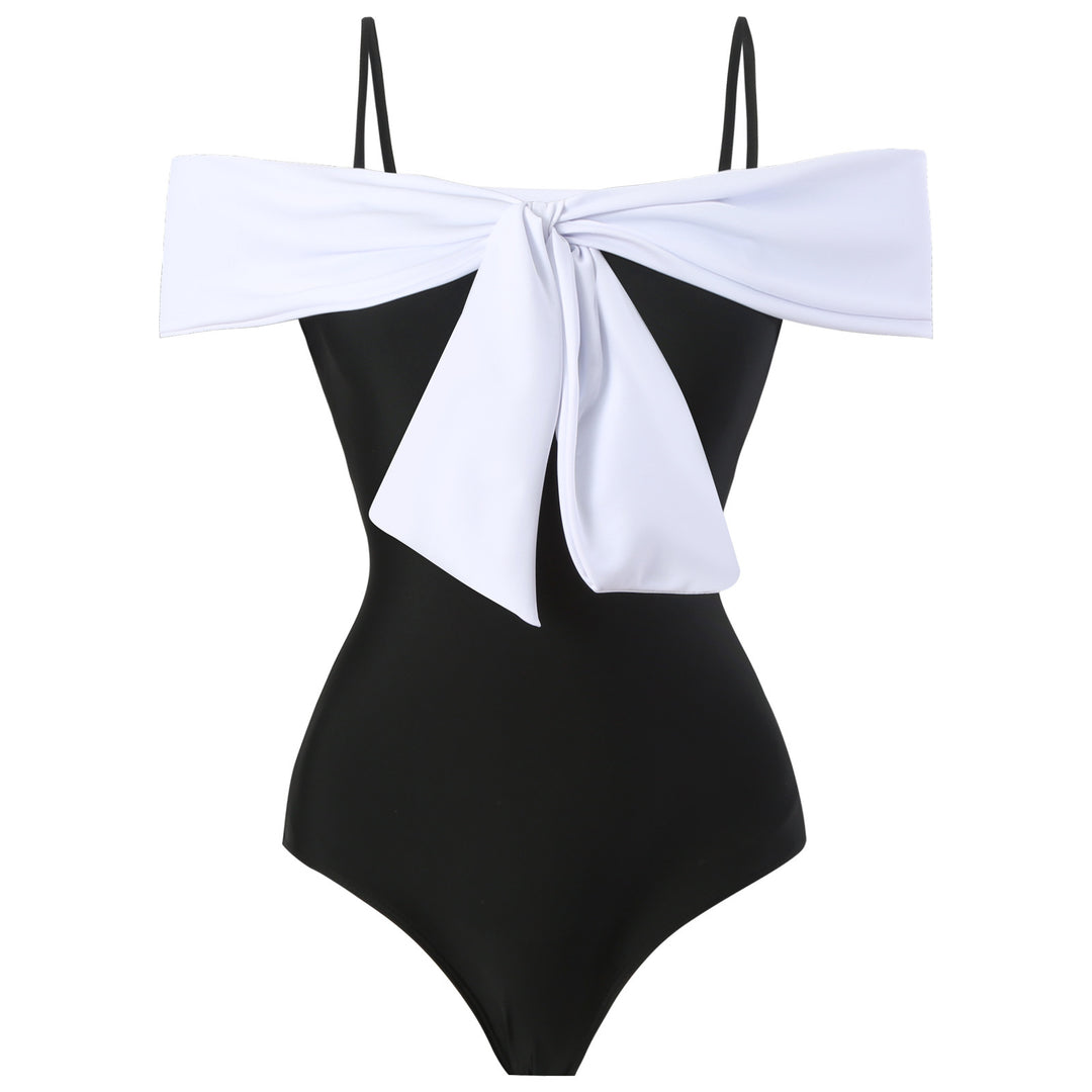 Damen Einteiler Badeanzug mit elegantem Wickel-Design und hohem Beinausschnitt Echo Archiv