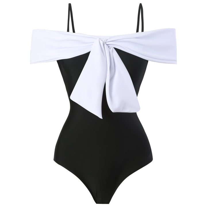 Damen Einteiler Badeanzug mit elegantem Wickel-Design und hohem Beinausschnitt Echo Archiv