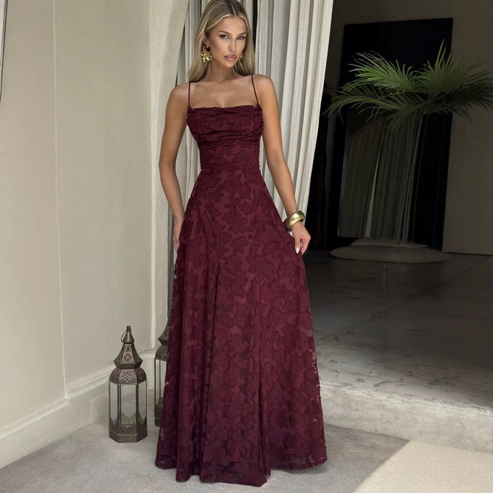 Damen Maxikleid mit floralen Spitzenapplikationen Echo Archiv