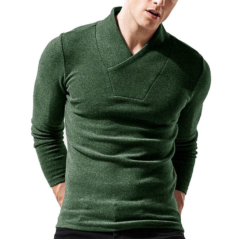 Herren modischer Pullover mit asymmetrischem Kragen Echoarchiv