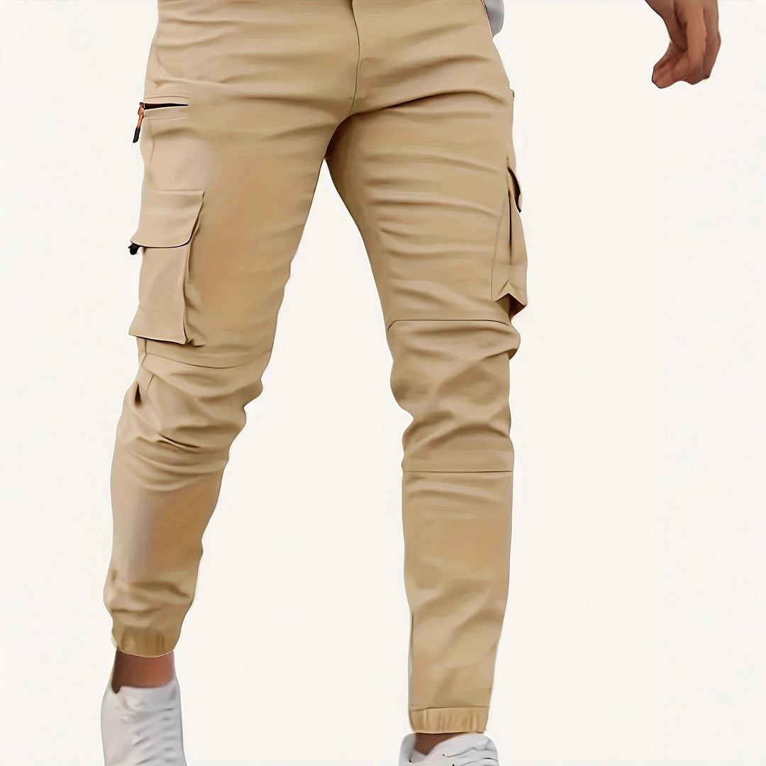 Herren Tapered Cargo-Jogginghose mit Reißverschluss- und Klappentaschen Echo Archiv