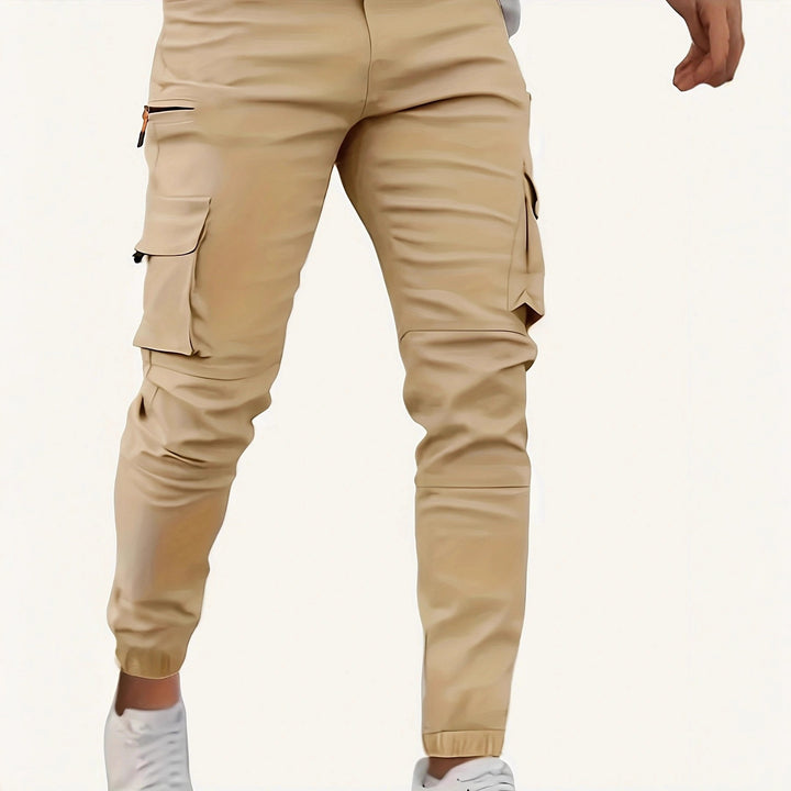 Herren Tapered Cargo-Jogginghose mit Reißverschluss- und Klappentaschen Echo Archiv