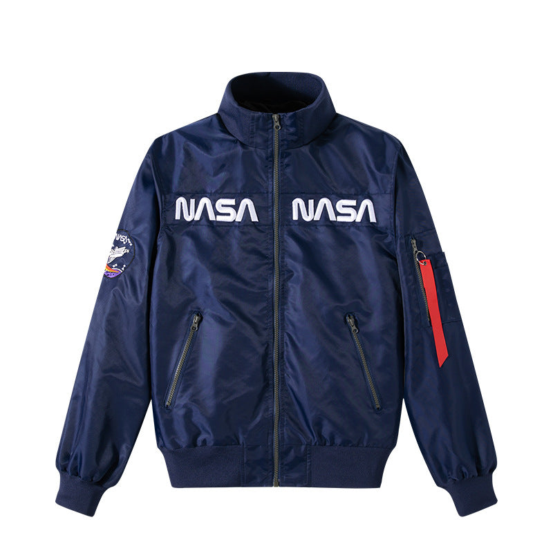 Men's NASA embroidered chest-panel technical flight jacket – Taviero