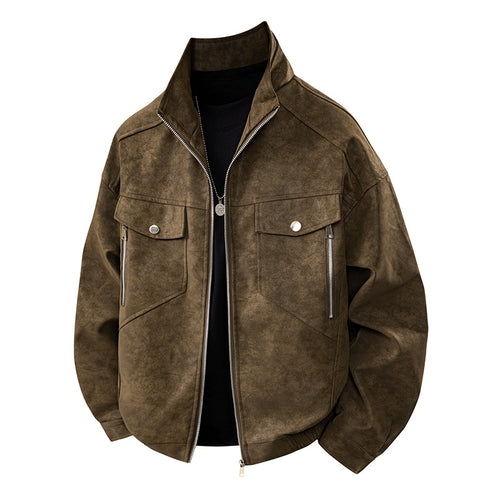 Herren Übergangsjacke mit zwei Brusttaschen und hochstehendem Kragen Echoarchiv