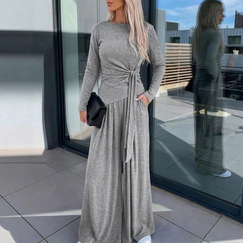 Damen Elegantes Wickeloberteil mit weitem Hosen Echo Archiv