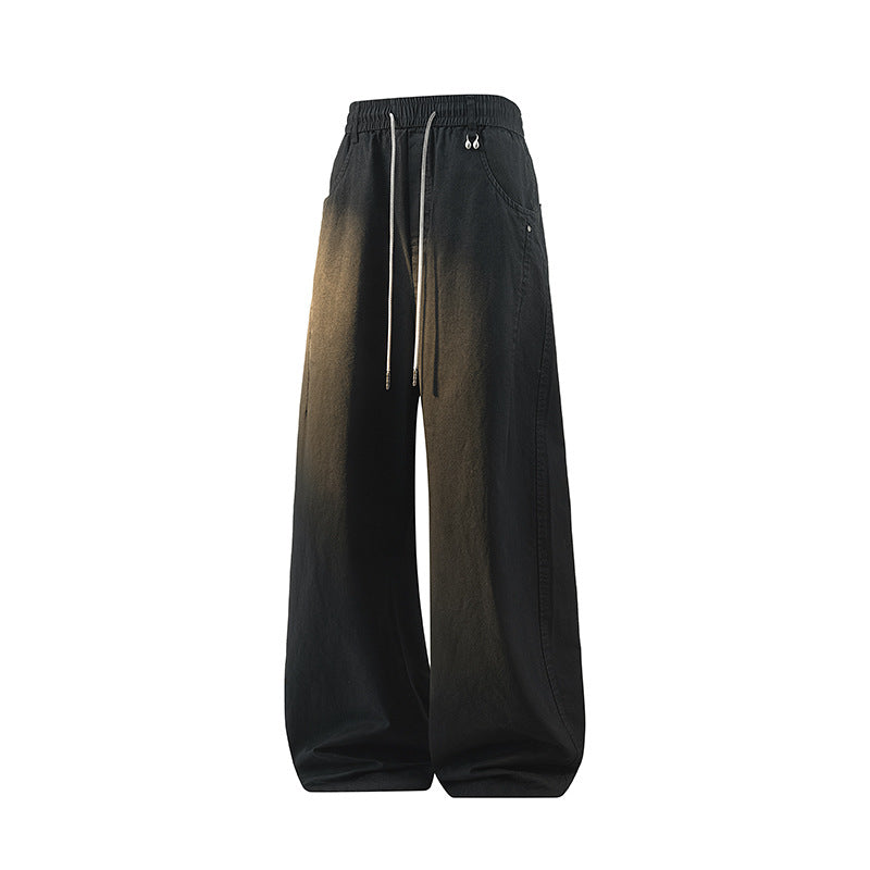 Damen Weite Baumwollmix-Hose im Baggy-Cut mit Tunnelzug und Oversized-Bein Echo Archiv